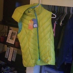 Tek gear hoodie teal and neon yellow